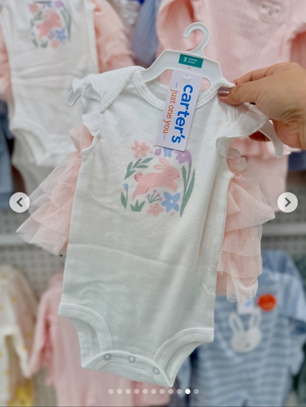 NWT Carter’s Spring Floral Bunny Tutu Outfit - Multi Sizes NB, 3M, 9M